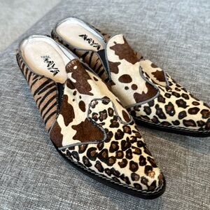 Maya Animal Print Mules